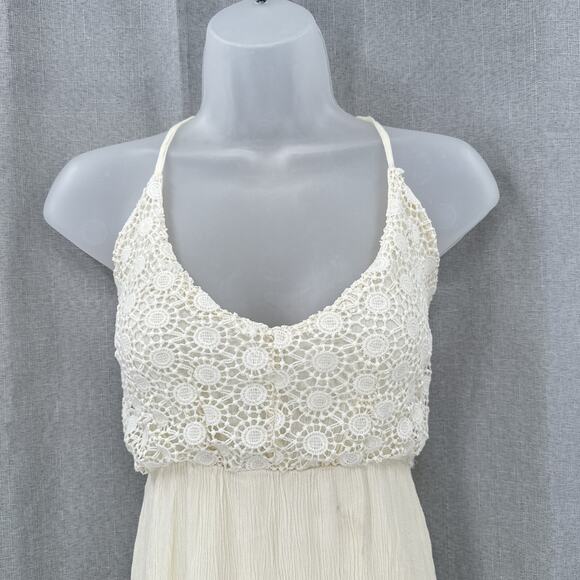 Trendology Dress Womens Small Lace Y2K Crochet Boho Festival Midi Strappy Summer - Picture 3 of 12